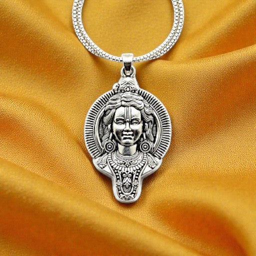Ayodhya Shree Ram Silver Plated Pendant Necklace - Anti Tarnish