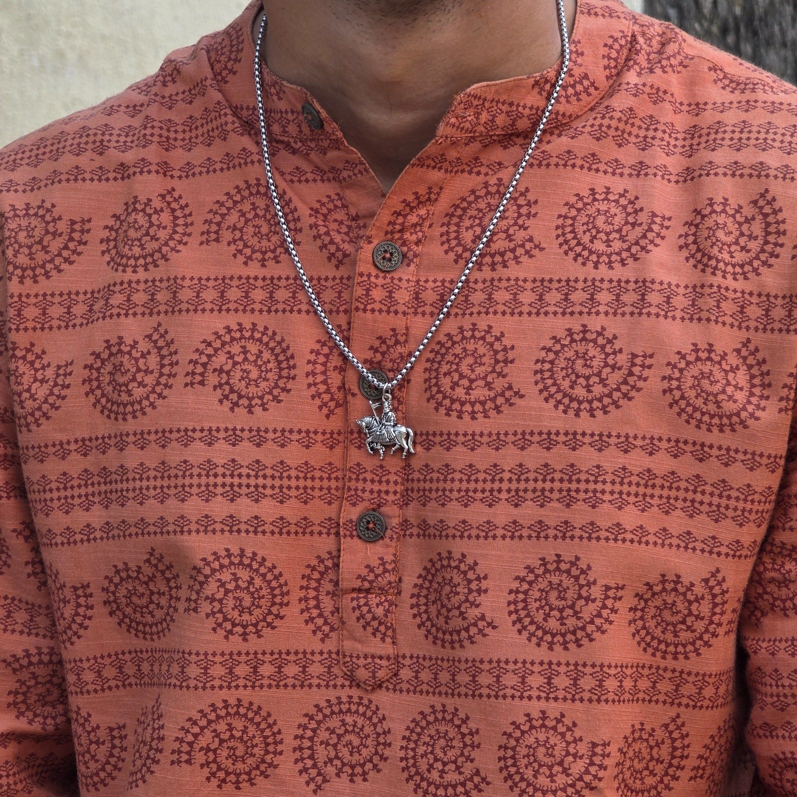 Ramapir Ramadhani Silver Plated Pendant Necklace - Anti Tarnish