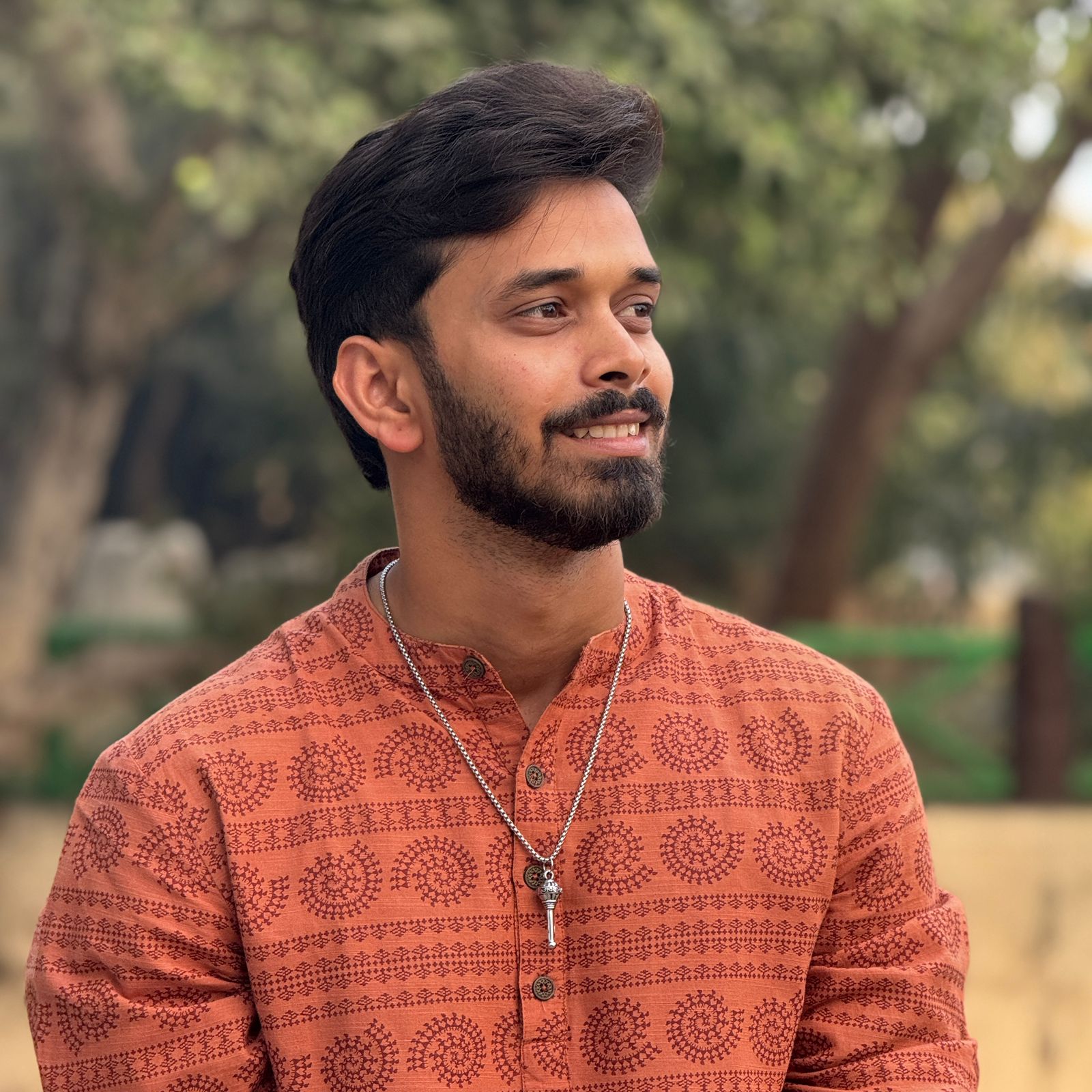 Hanuman Gada Silver Plated Pendant Necklace - Anti Tarnish