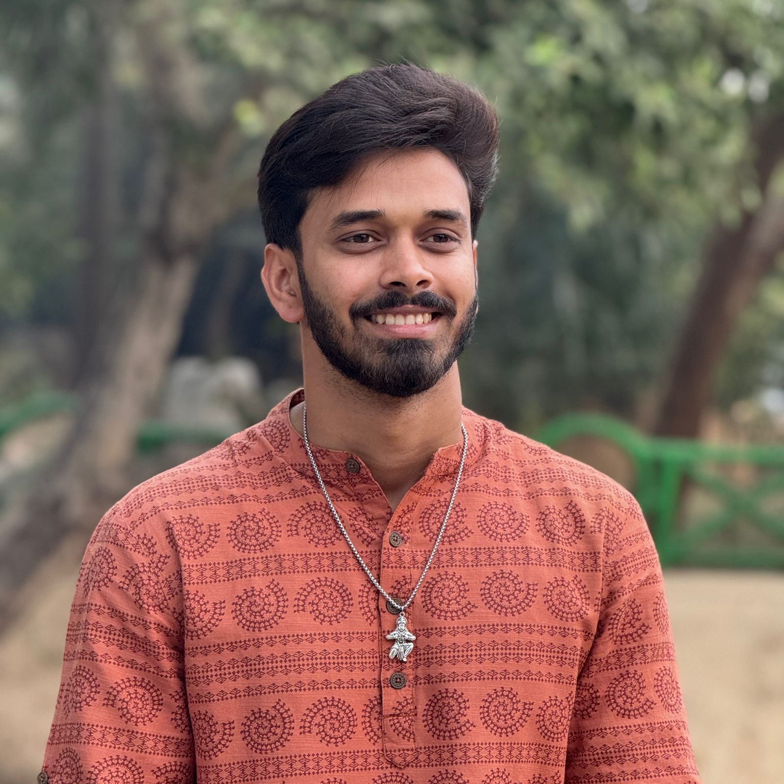 Hanuman Shree Ram Devotional Silver Plated Pendant Necklace - Anti Tarnish