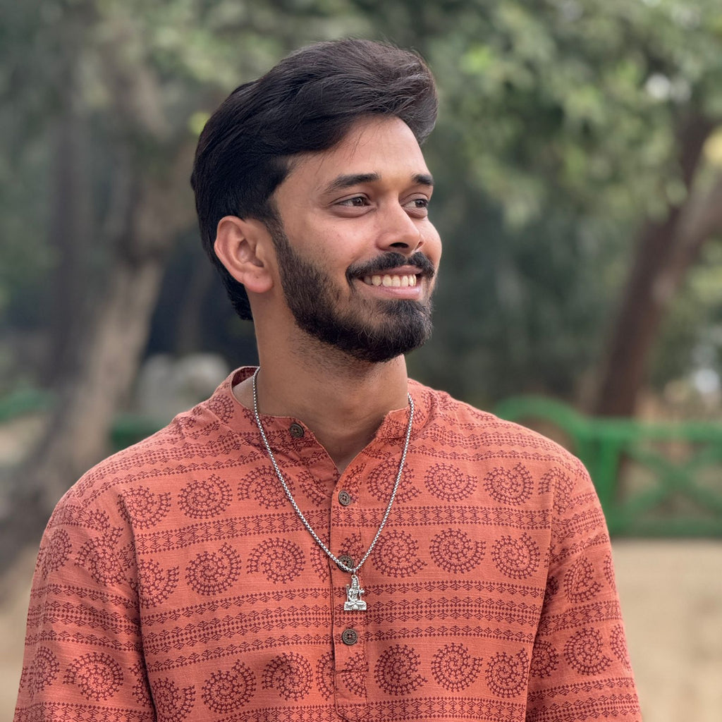 Kailash Shiv Silver Plated Pendant Necklace - Anti Tarnish