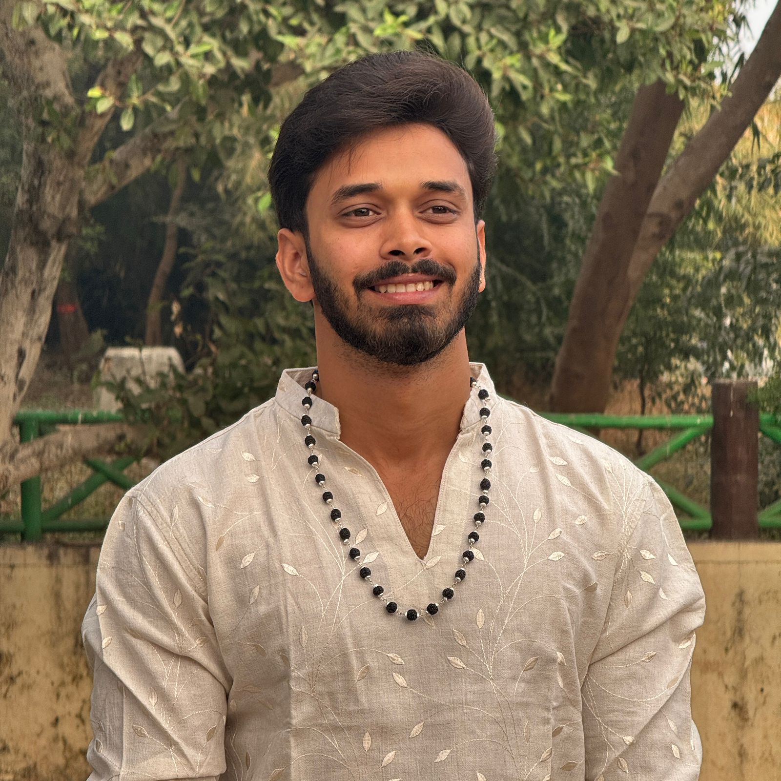 Black Rudraksha Mala Necklace - 54 Beads Spiritual Prayer Mala