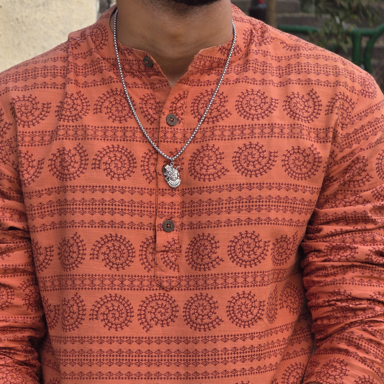 Shreenathji Krishna Silver Plated Pendant Necklace - Anti Tarnish