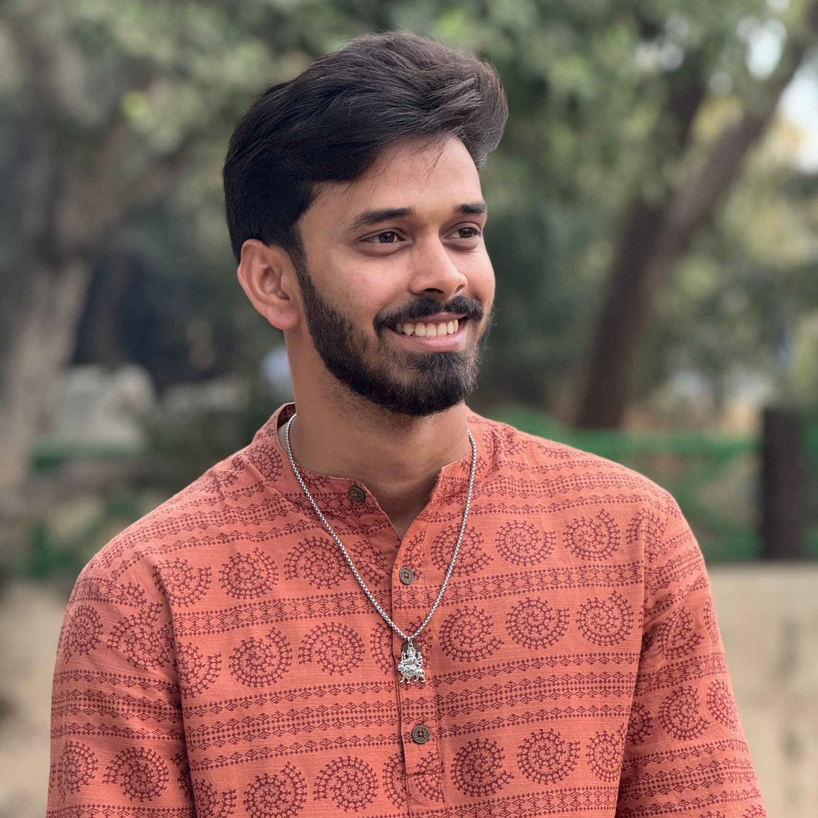 Maa Durga on Lion Silver Plated Pendant Necklace - Anti Tarnish