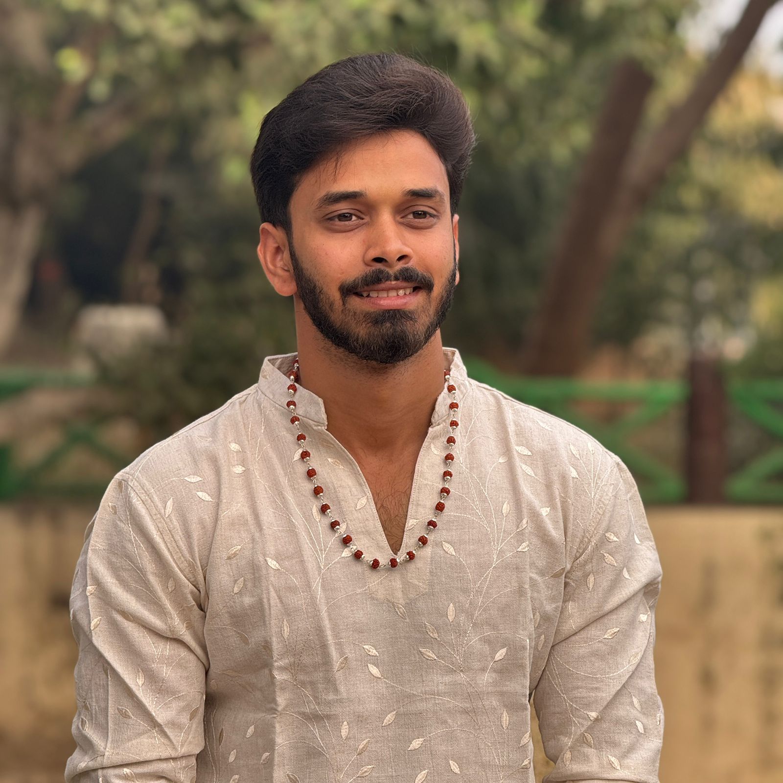 Original Rudraksha Mala Necklace - 54 Beads Spiritual Prayer Necklace