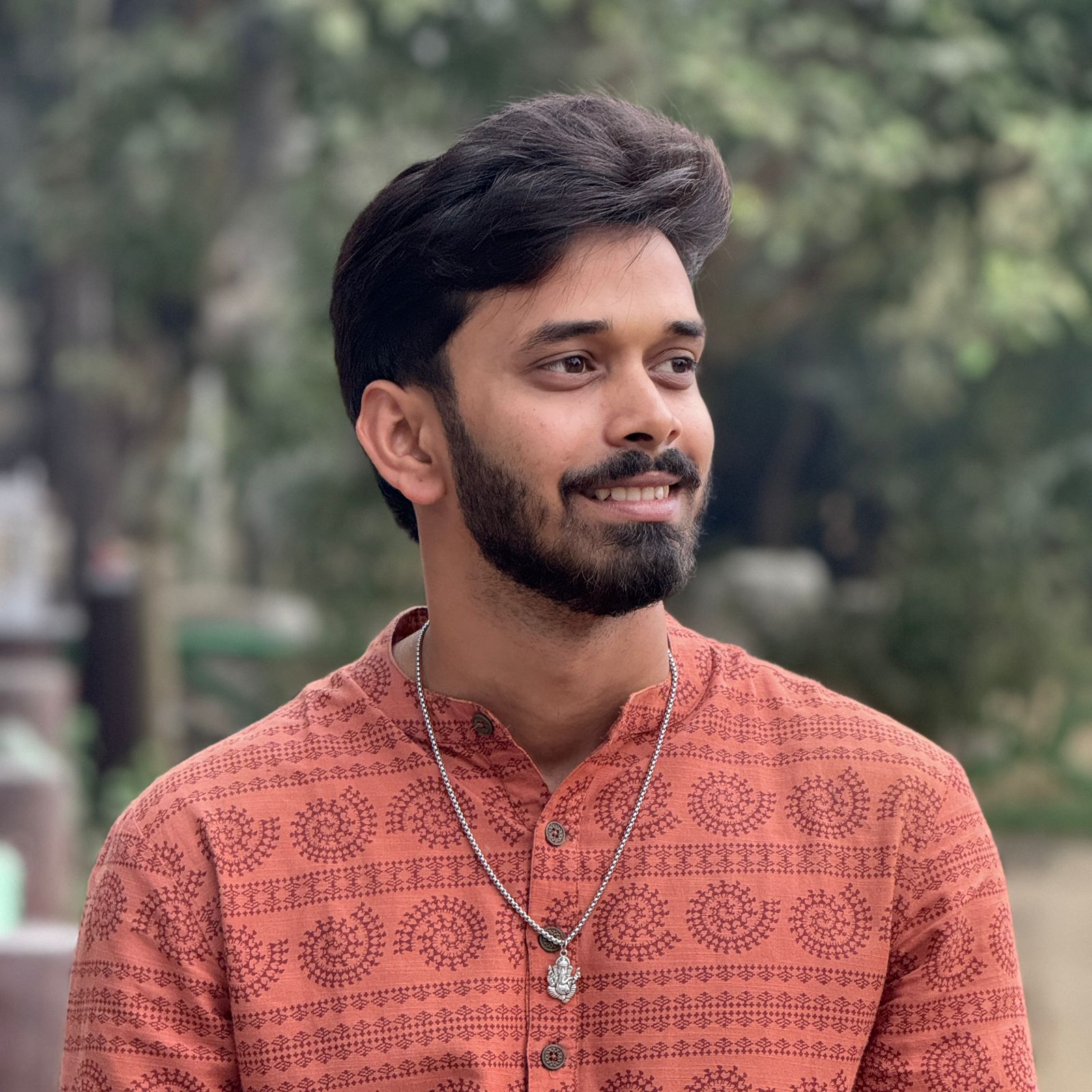 Shree Ganesha Silver Plated Pendant Necklace - Anti Tarnish