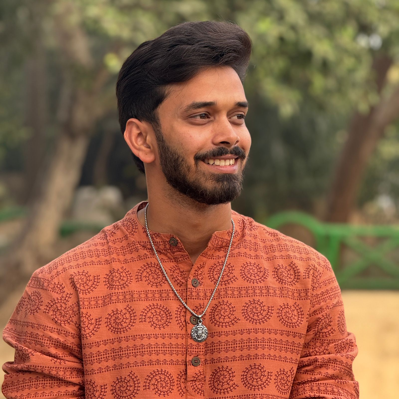 Shri Hanuman Silver Plated Pendant Necklace - Anti Tarnish